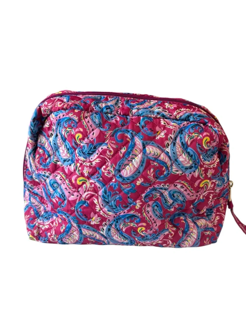 Simply Southern Large Cosmetic Bag Vacation Pink Paisley